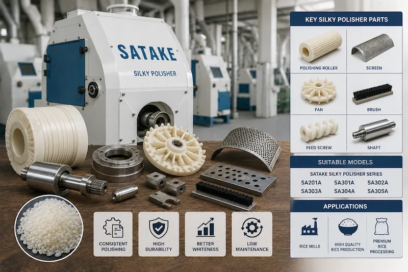 SATAKE Silky Polisher Parts: Models and Applications